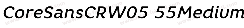 CoreSansCRW05 55Medium Regula字体转换